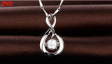 Sterling Silver Clavicle Chain Necklace with Smart Pendant 1.2mm
