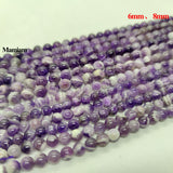 Amethyst Violet Quartz Crystal Round Beads 6-10mm DIY Bracelet Necklace