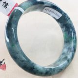 Zheru Jewelry Natural Jadeite Bracelet Dark Green 54-62mm Female Gift