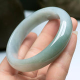 Natural Burmese Jadeite 54-64mm Light Bracelet Princess Jewelry