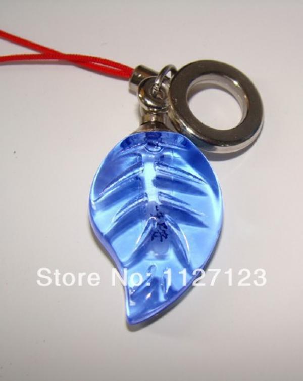 25pcs Maple Leaf Rice Vials Pendants Glass Perfume Bottle