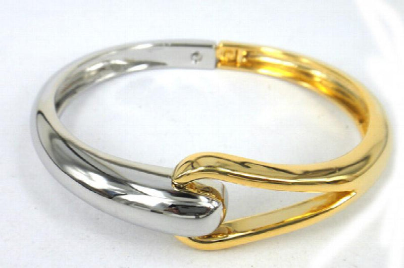 Rhodium Zinc Alloy Bangle Women Cuff Bracelet Jewelry
