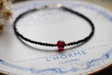 5A Garnet & Spinel Faceted Beads Bracelet 7''-8''