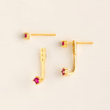 Personalized Birthstone Ear Jackets Gift for Her