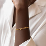 Name Bracelet Bold Cuban Chain - Personalized Gift For Women
