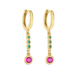 CZ Small Hoop Stud Earrings Sweet Drop Earrings Wedding Party Gift