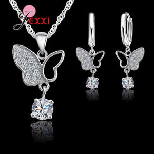 925 Silver Butterfly Jewelry Set for Women