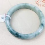 Natural Jadeite Bracelet Noble Light + Flower 54-62mm Jade Bracelet