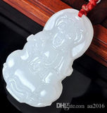 Icy Green Jadeite Pendant Guanyin Kwan Yin Necklace Cord