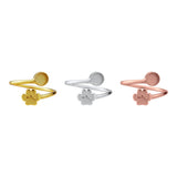 Breast Milk Resin Ring Bezel Setting Paw Solid 925 Silver Rose Plated