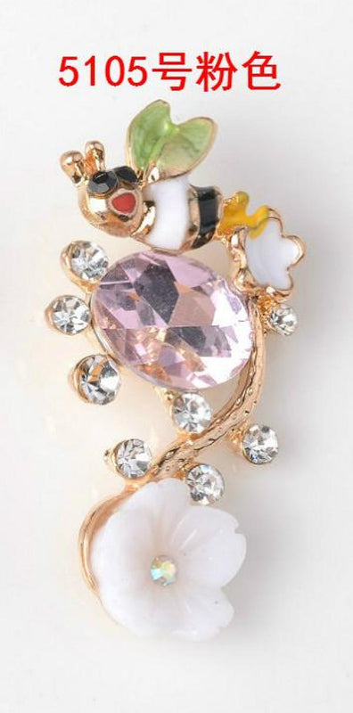 Crystal Rhinestone Flowers Charms Jewelry Making Supplies