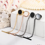 Mother of Pearl Tie Buckle Men's Bracelet with Chain