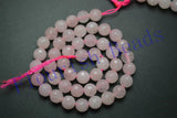 Rose Quartz Stone Round Loose Beads DIY Jewelry Necklace Making