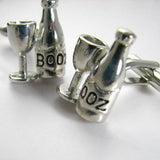 Wine & Glasses Style Cuff Links
