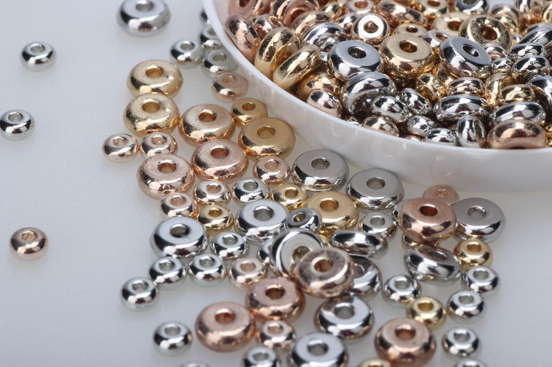 Metal Brass Round Flat Spacer Beads 5mm 100pcs/lot for DIY Jewelry Making
