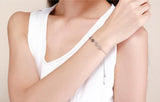 925 Sterling Silver Pet Cat Footprint Bracelet for Women