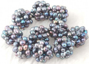 5Pcs Freshwater Pearl Round Beads DIY Jewelry Earrings Nature