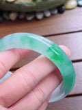 Natural Burmese Emerald Green Flower 54-64mm Bracelet for Mom and Girlfriend