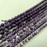 Amethyst Violet Quartz Crystal Round Beads 6-10mm DIY Bracelet Necklace