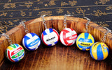 Beach Volleyball PVC Keychain Key Chain Ring Football Beach Ball Key Ring