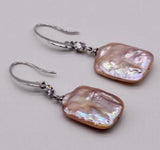 Multicolored Freshwater Pearl Earrings 925 Sterling Silver