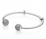 925 Silver Rose Open Signature Bracelet Bangle
