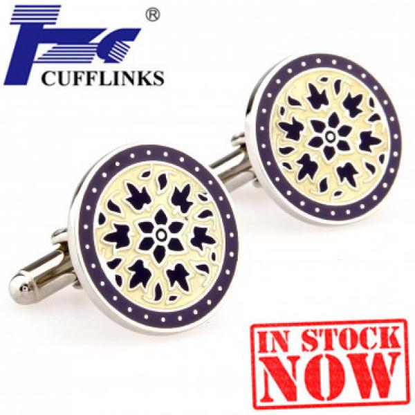 Purple Flowers Cufflink Cuff Link 2 Pairs Set