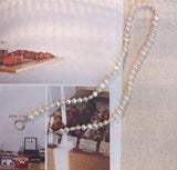 Boho 925 Sterling Silver Pearl Choker Necklace 6-7mm