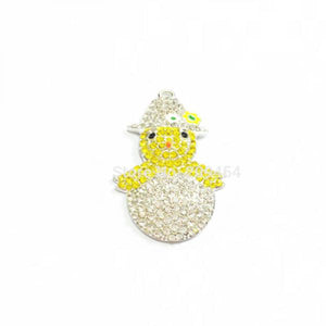 10pcs Easter Baby Duck/Chick Rhinestone Pendants
