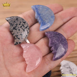 Mini Gemstone Moon Carved Crystal Crescent Moon Healing Crystals