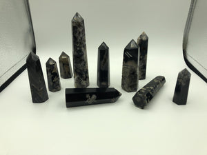 10Pcs Natural Crystal Raw Stone Sakura Agate Column Band Crystal Precipitation
