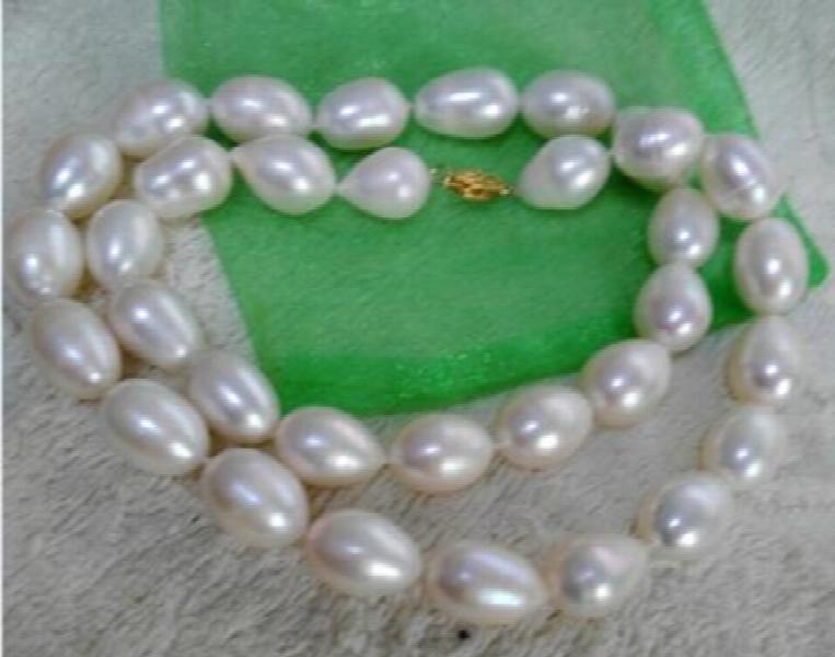 Natural Freshwater Pearl Necklace 18 inch DIY Women Hot Jewelry