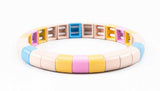 Colorful Enamel Tile Bracelet Bohemian Bangle