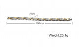 CC Titanium Stainless Steel Health Stone Bracelet for Men
