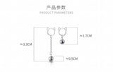 925 Sterling Silver Jingle Bell & Cat Piercing Ear Earrings