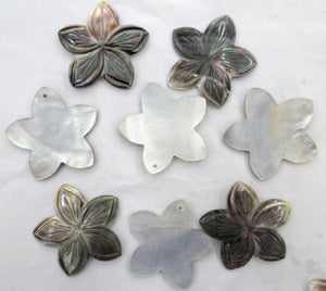 Abalone Shell Flower Pendant for DIY Jewelry Making Necklace 6PCS