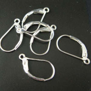 10pcs Sterling 925 Silver Lever Back Earring Wire 10*16mm