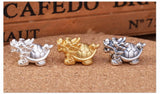3D 999 Silver Fengshui Dragon-Turtle Beads