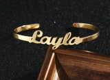 Personalized Stainless Steel Name Bracelet Bangle for Women Men