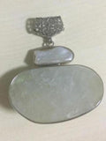 Fashion Rare Huge 60X47mm Natural Mother of Pearl Shell Conch Pendant