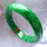 Natural Burmese Emerald Green 54-62mm Bracelet Princess Jewelry Gift