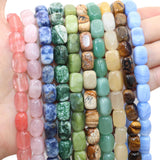 8*12mm Tiger Eye Jades Square Spacer Beads for Jewelry Making