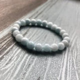 Natural Stone Beaded Stretchy Bracelet For Men Gift 8MM A-quamarine Bracelet