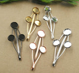 Hairpin Hair Clips Base Round Bezel Resin Cabochons DIY Stuffs