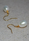 Freshwater Pearl Silver Dangle Earrings for Women