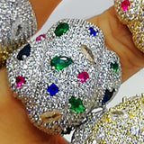 Baguette Zircon CZ Crystal Wedding Ring for Women