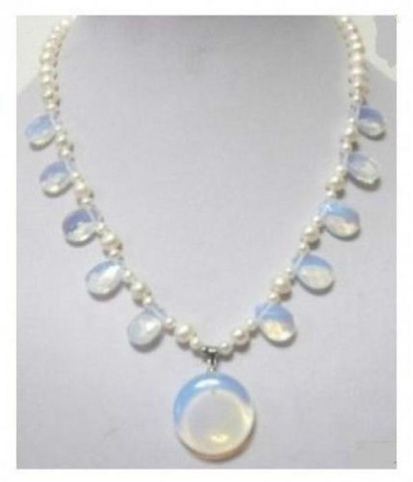 Moonstone Pearl Pendant Necklace, Hot Sale Jewelry