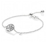925 Silver Bow Ball Clasp Bracelet Bangle Women Charm Jewelry