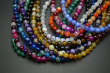 Purple Banded Agate Round Loose Beads 5 strands 6mm 8mm 10mm