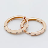Small Hoop Earrings 585 Rose Natural Zircon Hot Party Gift Jewelry